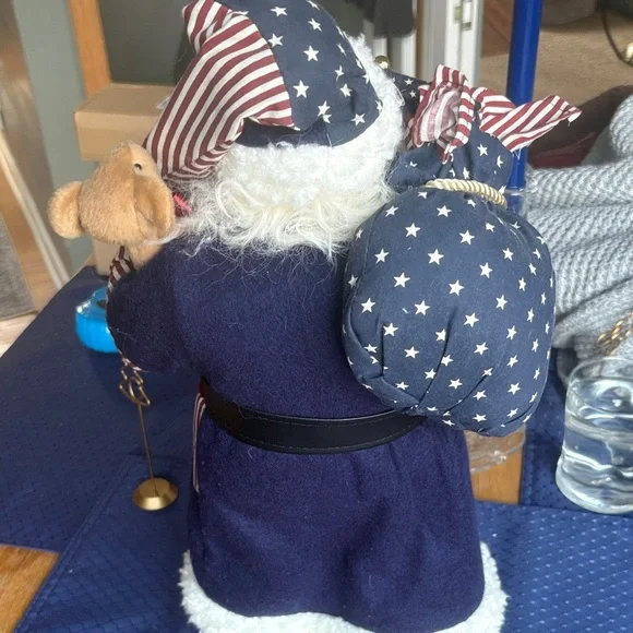 Patriotic Santa Claus Holiday Figurine 18”tall - Picture 5 of 7
